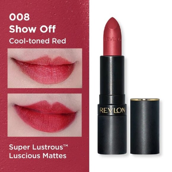 Revlon Super Lustrous Matte Lipstick #008 Show Off - Picture 1 of 2
